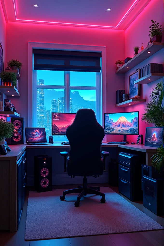 Generate me a gamer room
