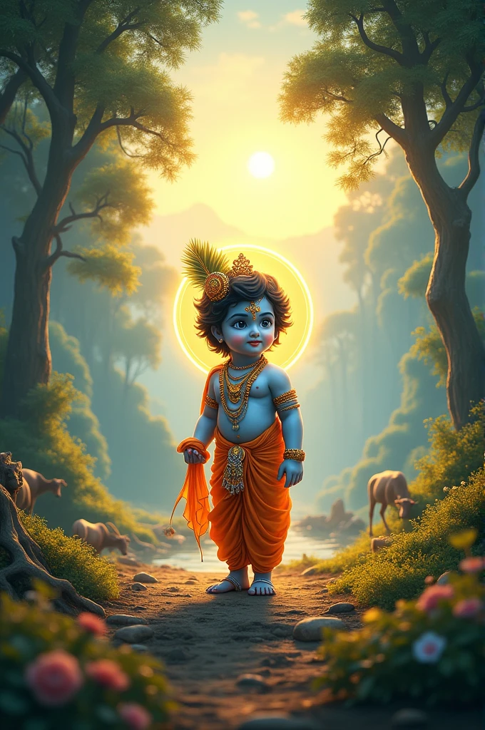 Additional Suggestions:**
   - **Quote/Message**: Add a simple festive message such as “Happy Krishna Janmashtami” or “Celebrating the birth of Lord Krishna with DUM DUM EVENTS.”
   - **Cultural Symbols**: Include a temple or Vrindavan-like background with trees, cows, and rivers, symbolizing Krishna’s early life.

With these ideas, you can create a visually captivating and spiritually uplifting Krishna Janmashtami special image for DUM DUM EVENTS. Let me know if you'd like me to create an image mockup or assist with further details!