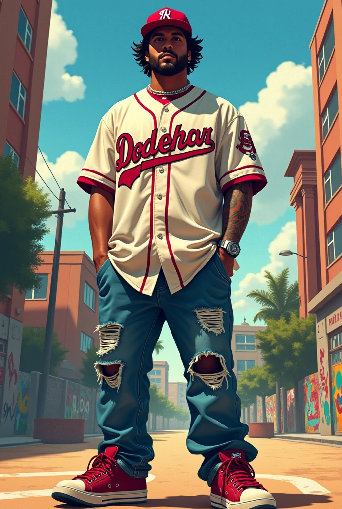 Pato Lukas in hip-hop baseball clothes