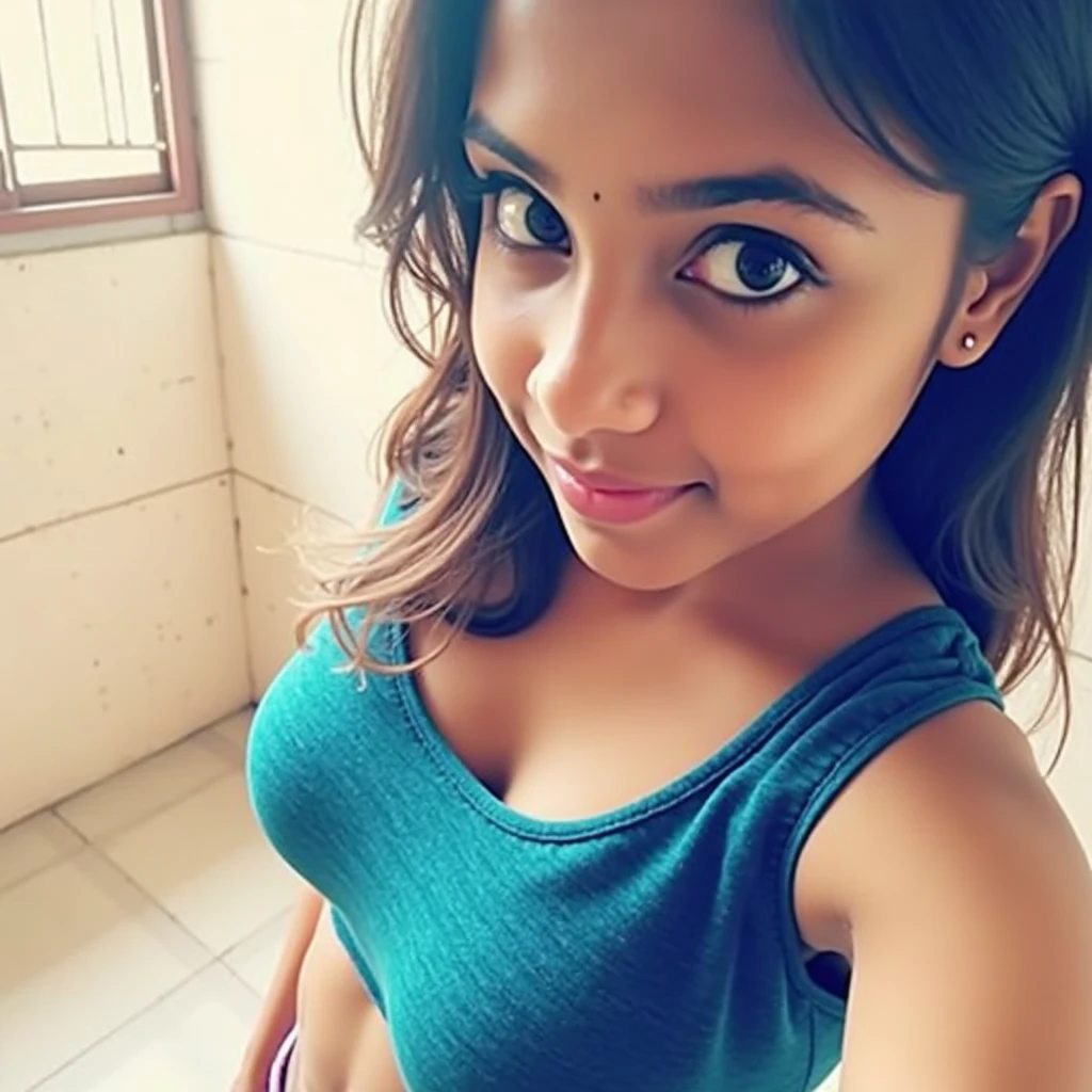 20 years old cute indian girl , long hair , black bra , sexy and hot , big boobs , deep cleavage 