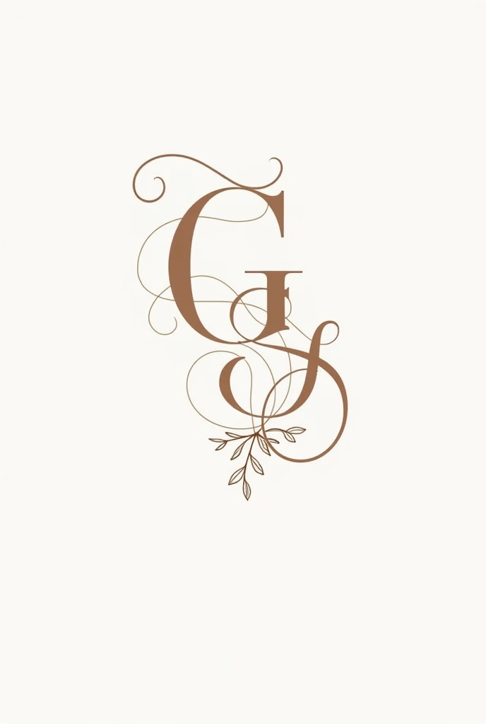I would like a sophisticated wedding monogram, beautiful as a logo with the initials G and S