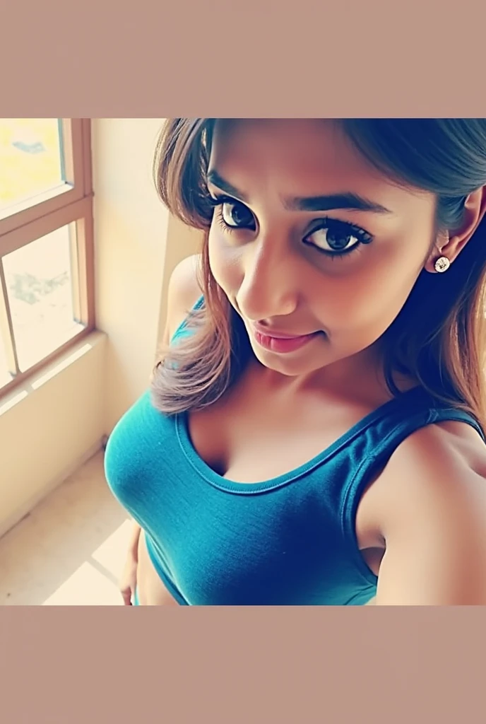 20 years old cute indian girl , long hair , black bra , sexy and hot , big boobs , deep cleavage