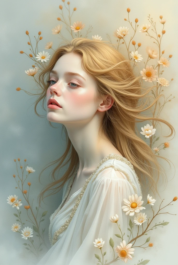 drawing of daisy from the book ????? in the Clouds