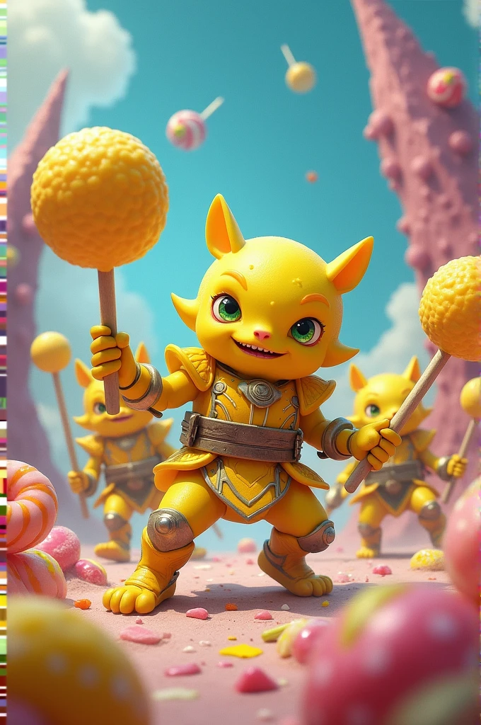 Lemon warriors with candy weapons 