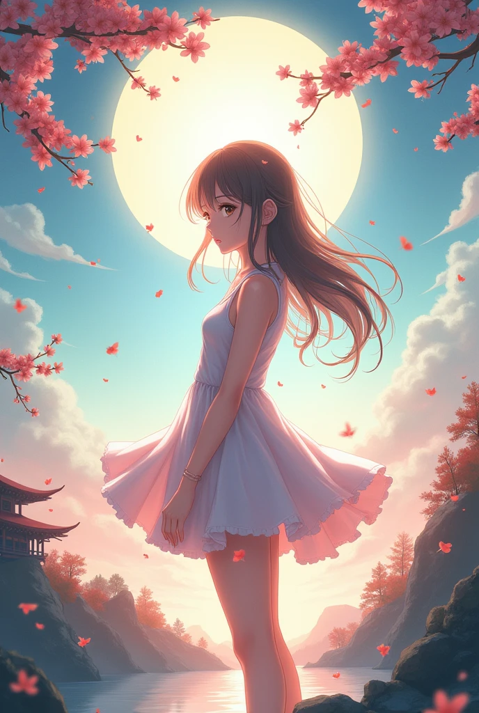 Aesthetic anime banner for facebook cover. Japanese art, anime character included with highlighted the text 𝚛𝚎'𝙾𝚃𝙰𝙺𝚄 (レオタク).