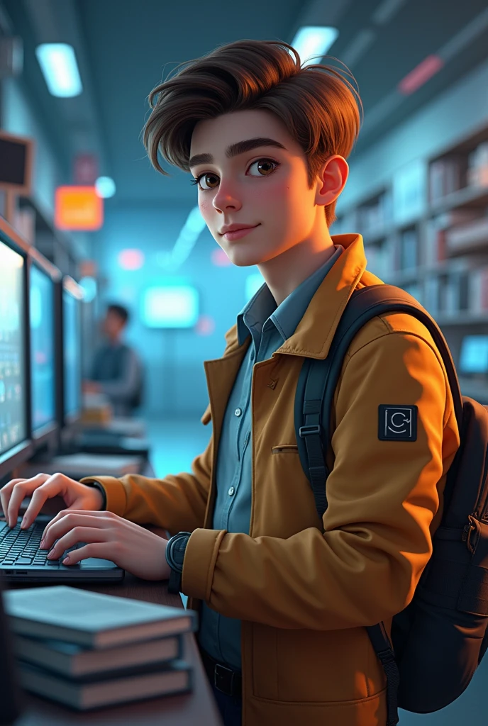 Create character name Jake, male, university student, good at technology, creative and intelligent