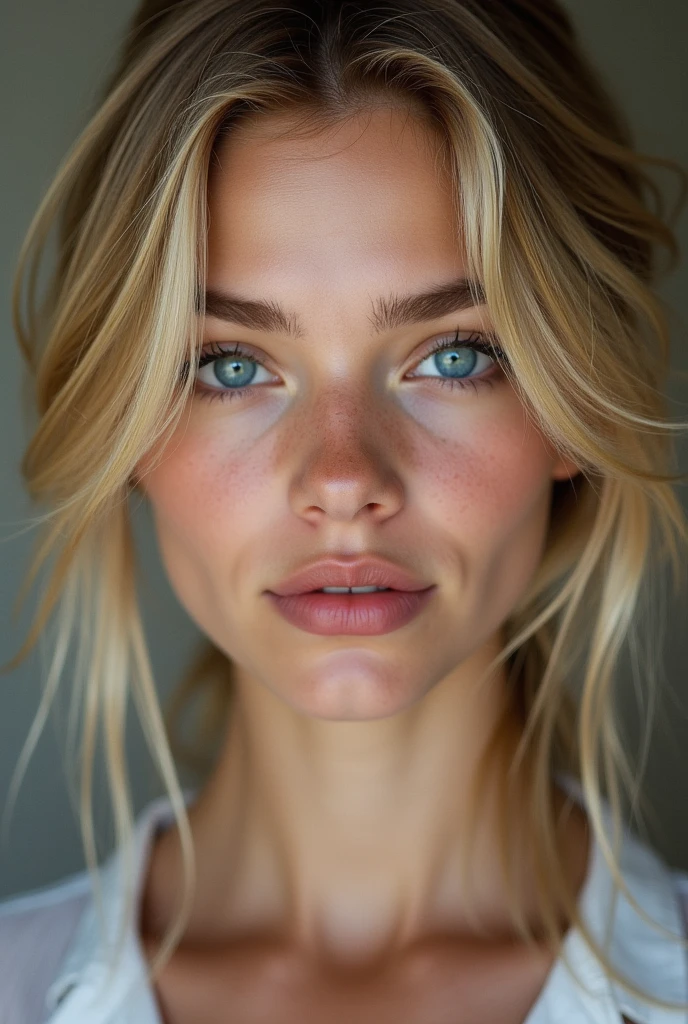 modele instagram très réaliste de 18 ans blonde italienne au yeux bleu environ 1m60 je veux une photo en portrait que de son visage très réaliste