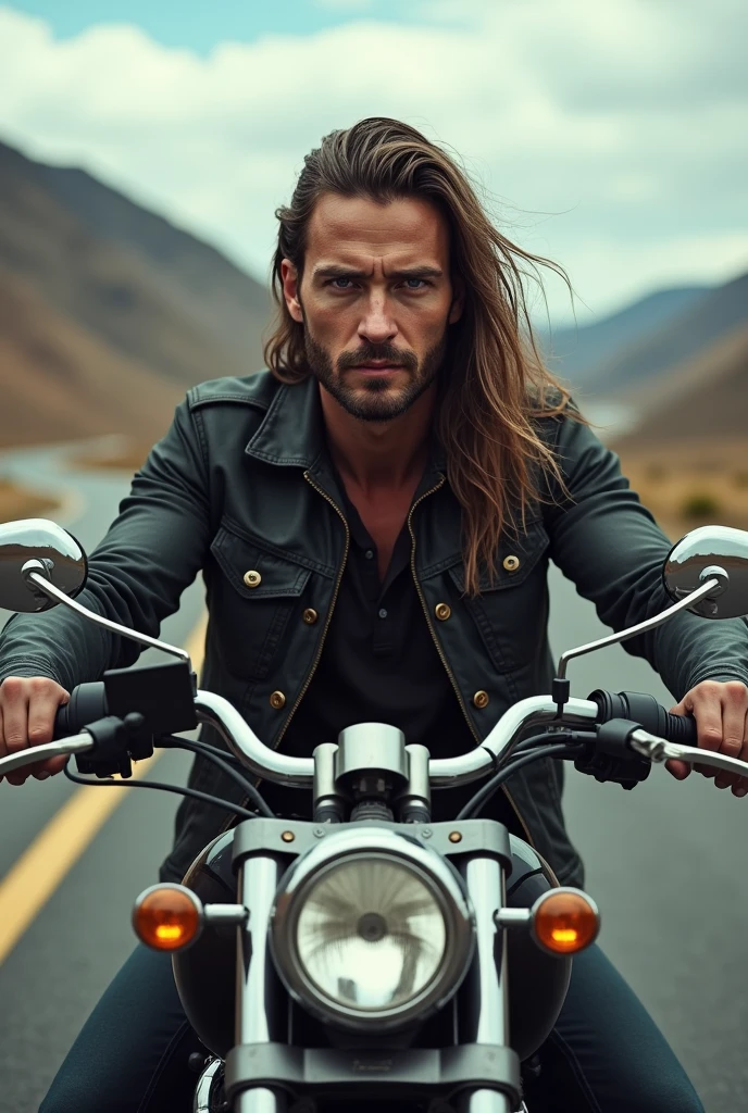 put my face on the motorcycle rider&#39;s face
