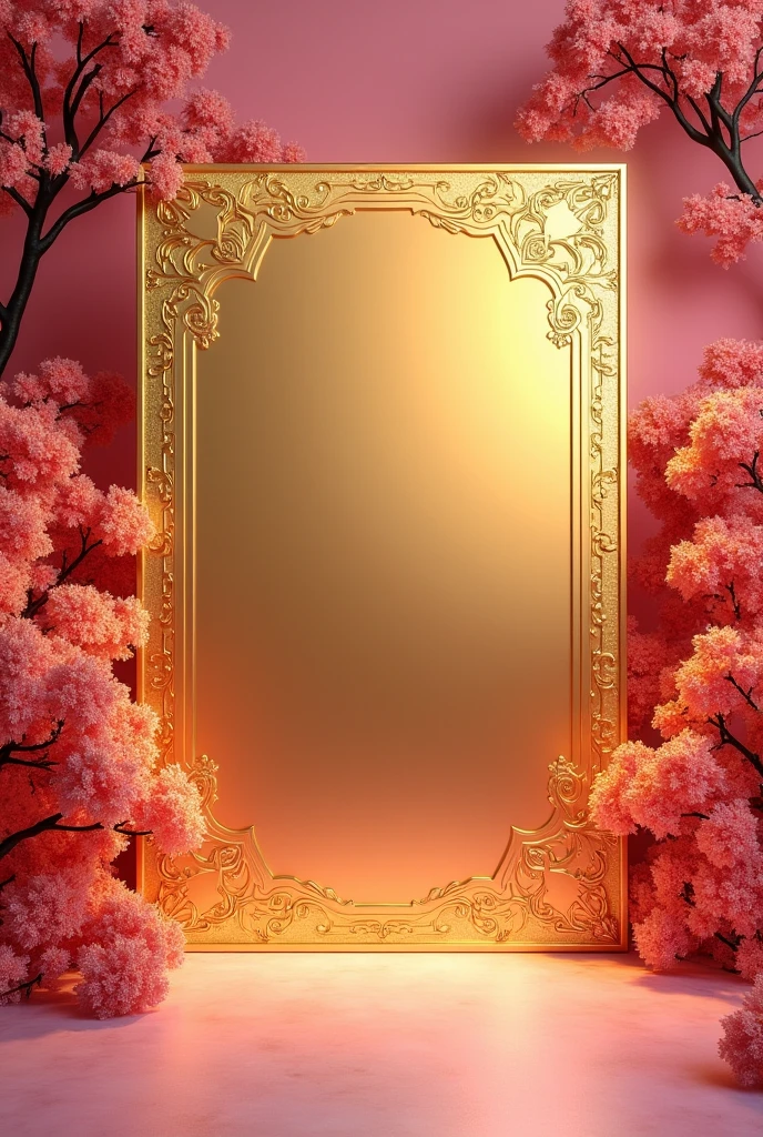 create an instagrammable golden photo backdrop,written VIGUE AND THIS IS PINK