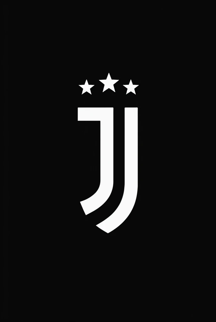 Create a football club logo with the name "shilpokola united football TM" (black and white colour) with 3 stars (smilar to Juventus logo)