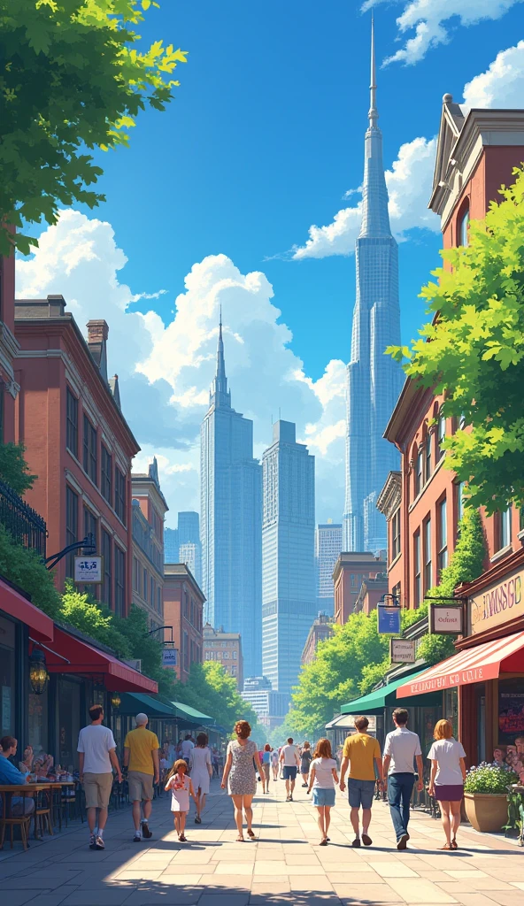 A beautiful day in the city.