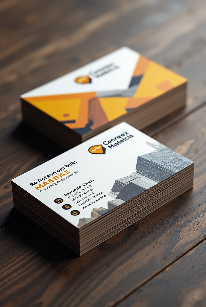 Create a business card for a construction materials salesperson