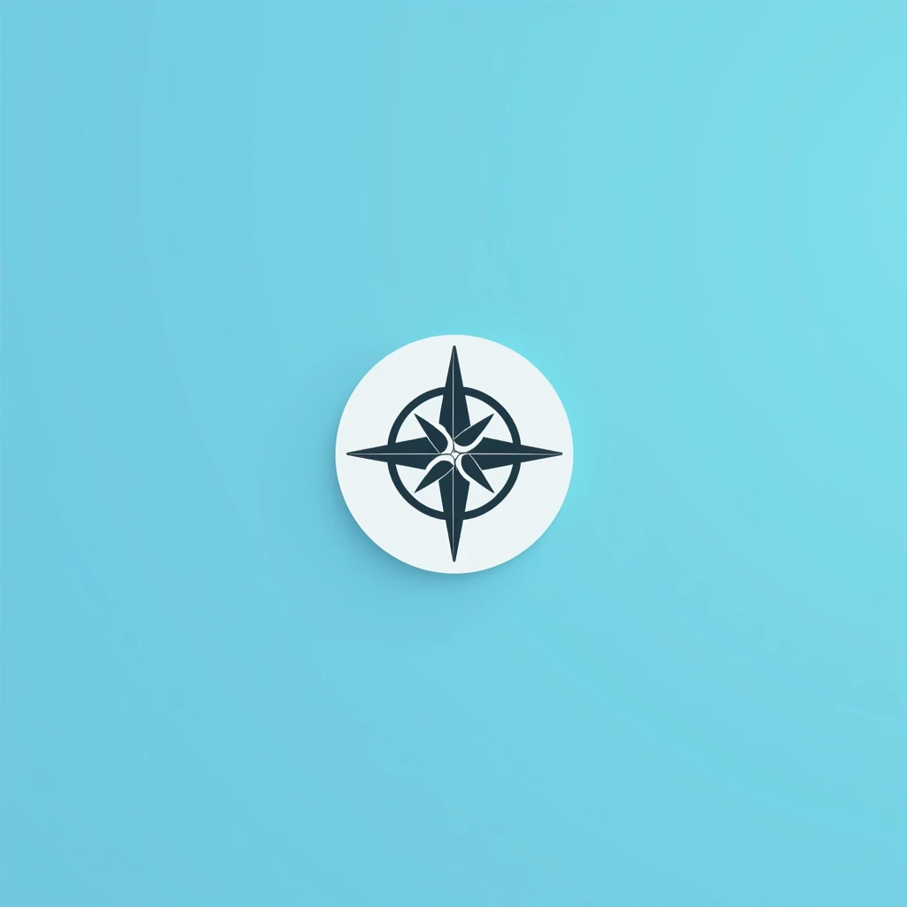 Create a logo for a account about digital nomad, blue style, minimalist