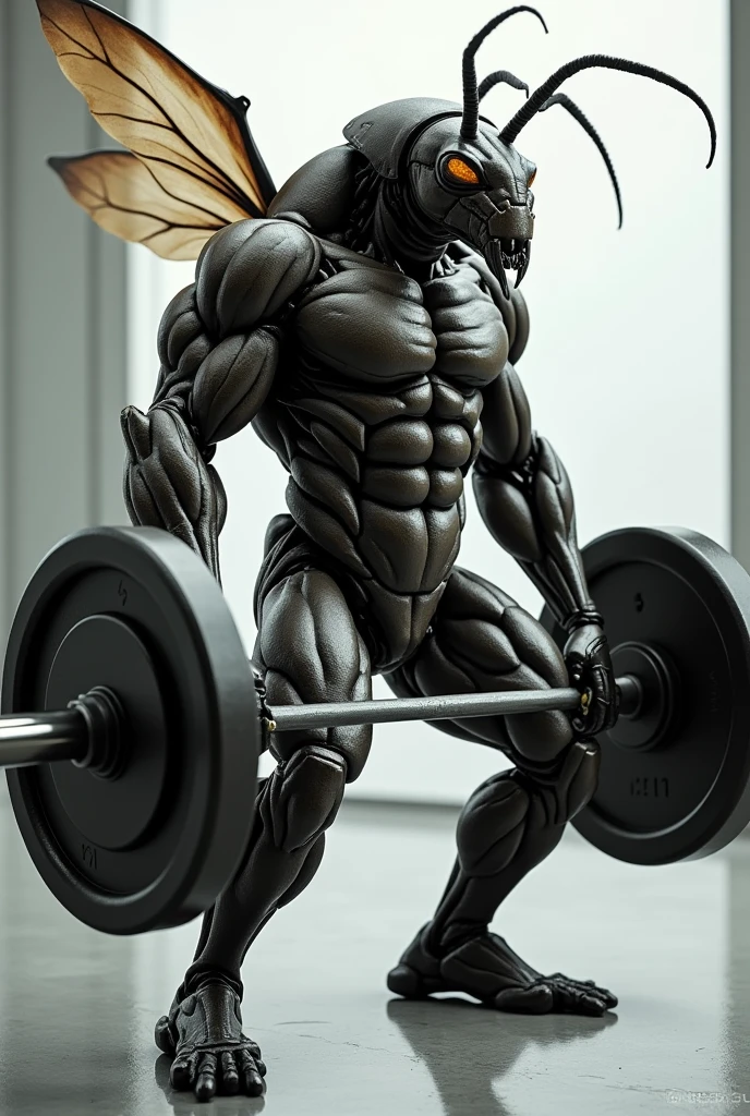 fourmil bodybuilder qui soulevent des haltere  