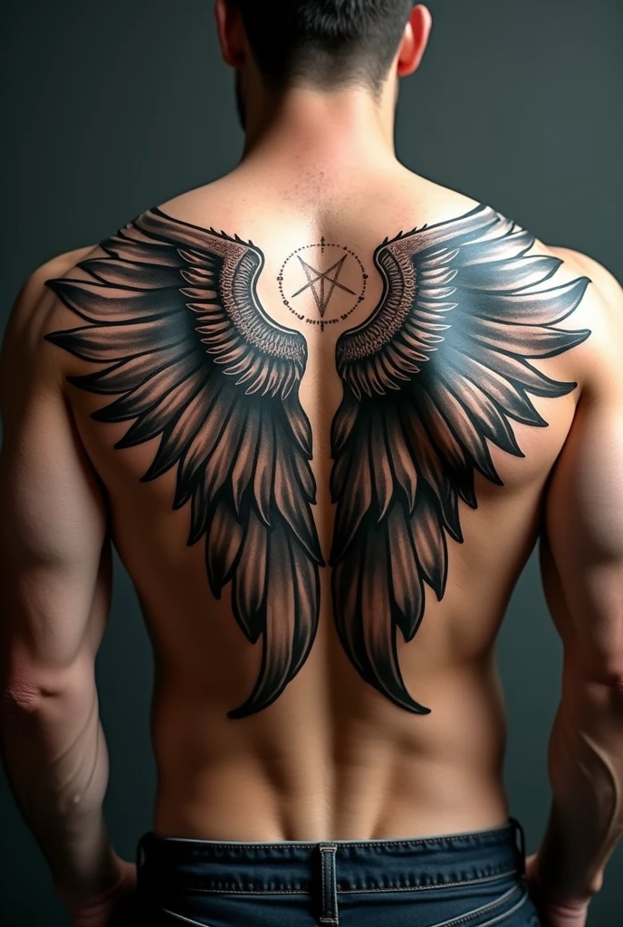 4 Wings tatoo with time, rune words for man

