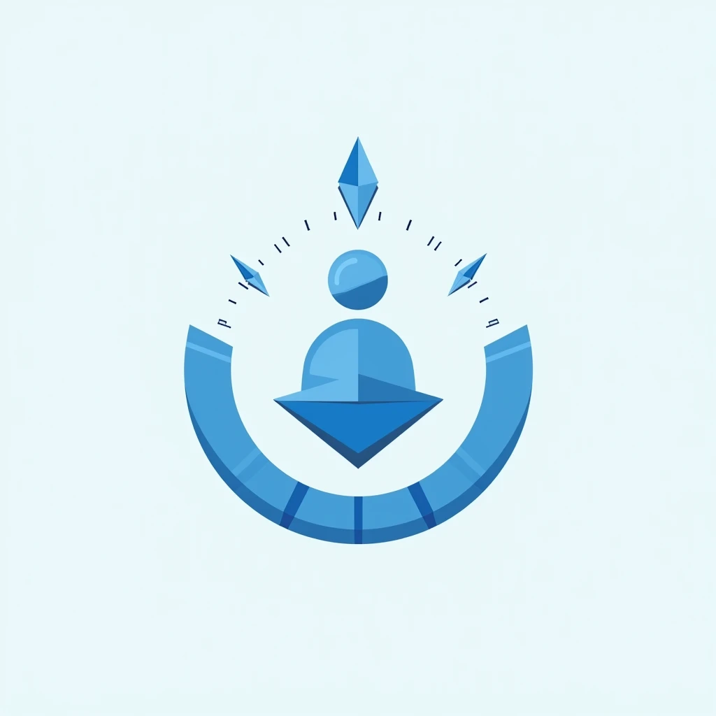 Create a logo for a account about digital nomad, blue style,