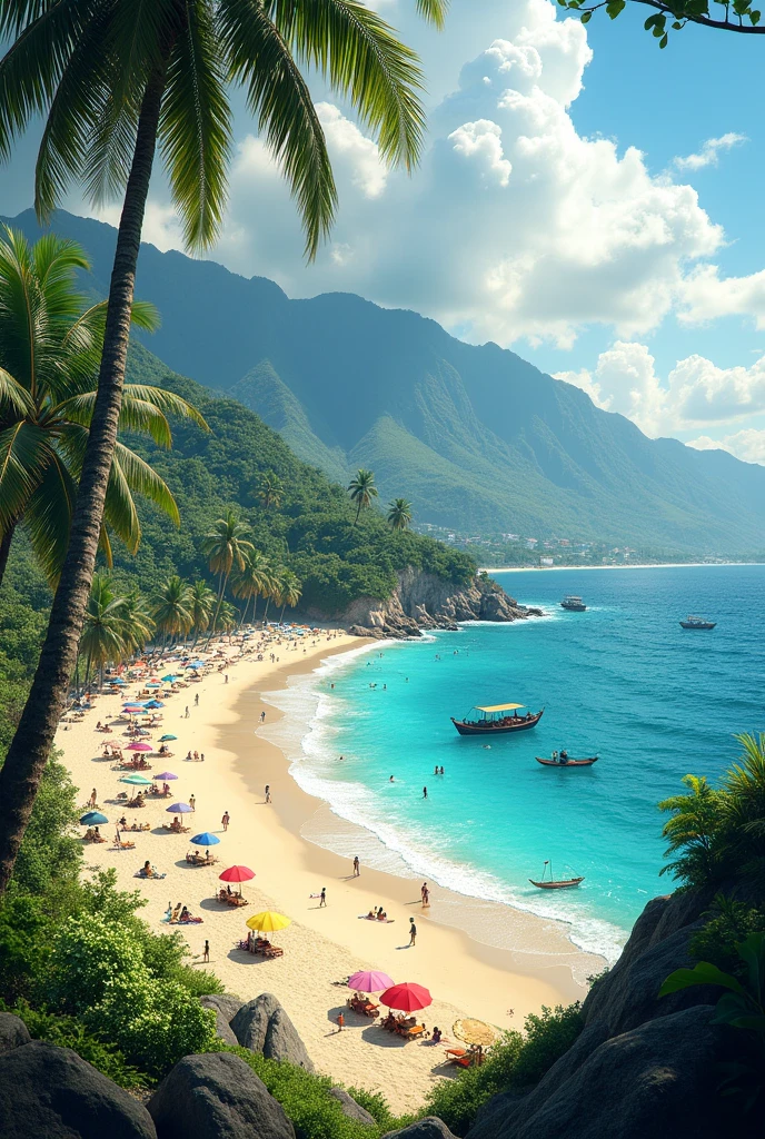 A picture of Salguero beach in Santa Marta, Colombia 