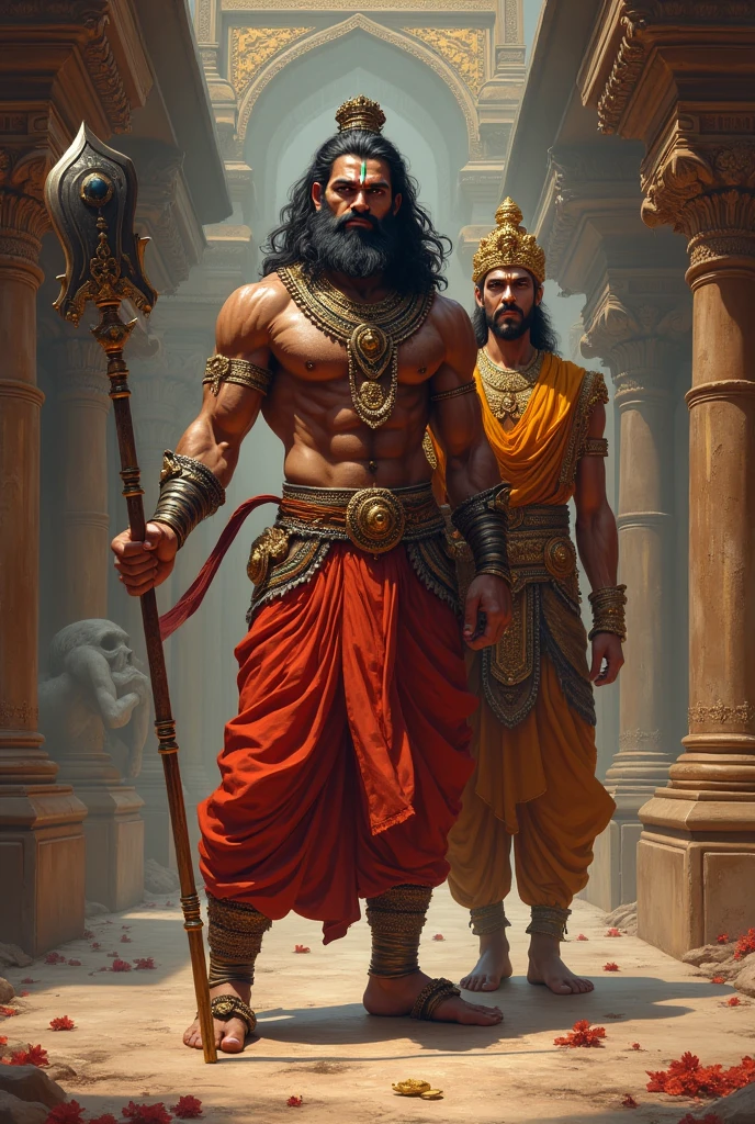 I want god hanuman with gadha and King vibhishan home