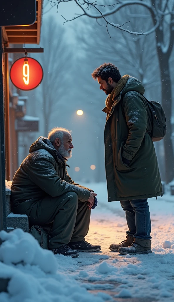 A cold afternoon, He saw a homeless man shivering from the cold on the street. Without thinking about it, Andrés gave him his other coat.