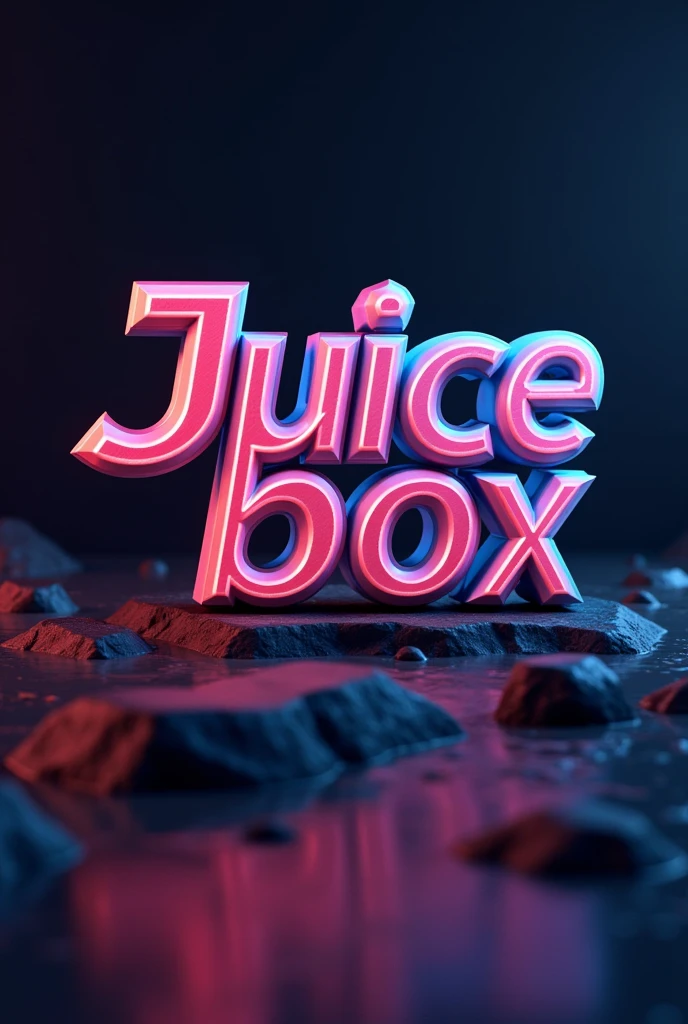 Create a 3D music logo that has the name juicebox.mp4