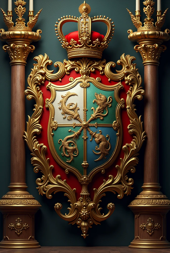 Coat of arms of the Orléans and Braganza family of the Imperial House of Brazil