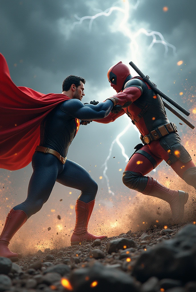 Superman and Deadpool blooding fight thor Creator