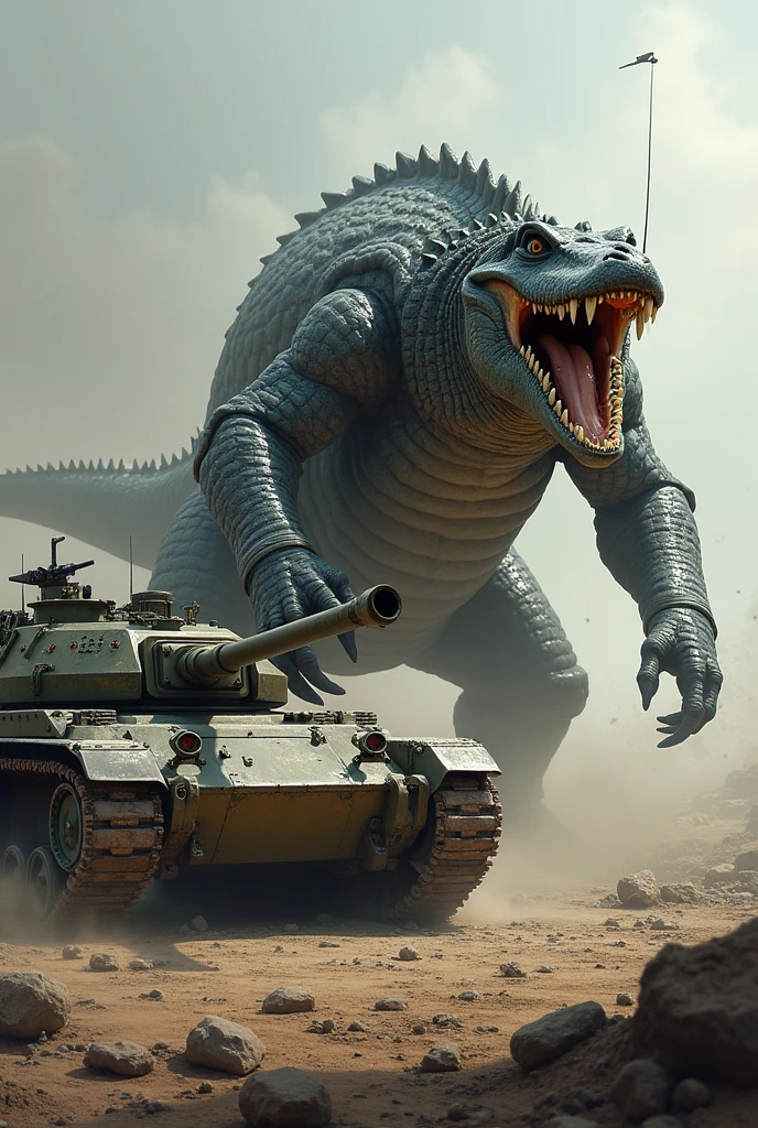 crocodile with armor vs tank