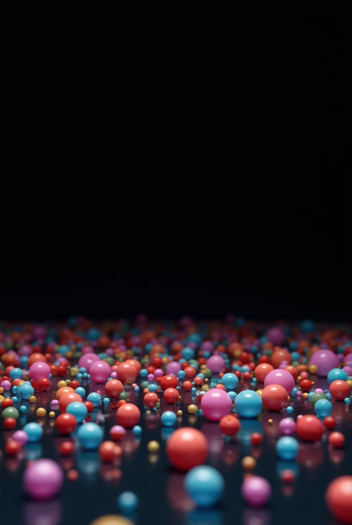 Full black backgroud with mini balls