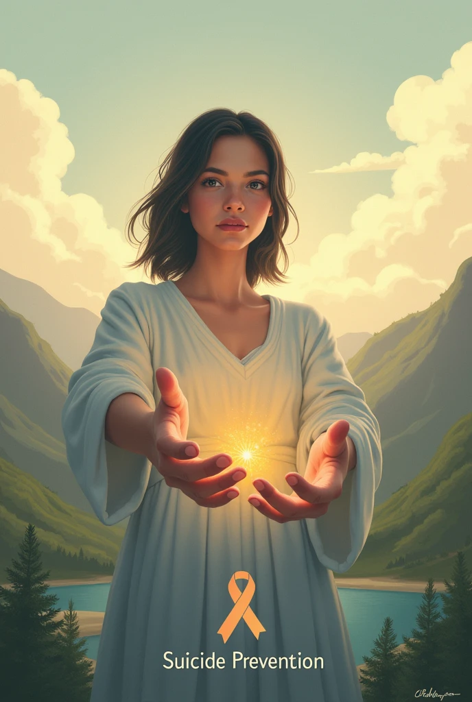 Create a digital art poster for Suicide Prevention Day