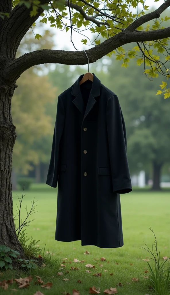 days later, Andrés found his lost black coat in the park, hanging on a branch, as if someone had left it there for me to find.