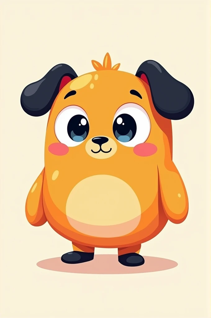 Instagram app with big black ears and big black eyes