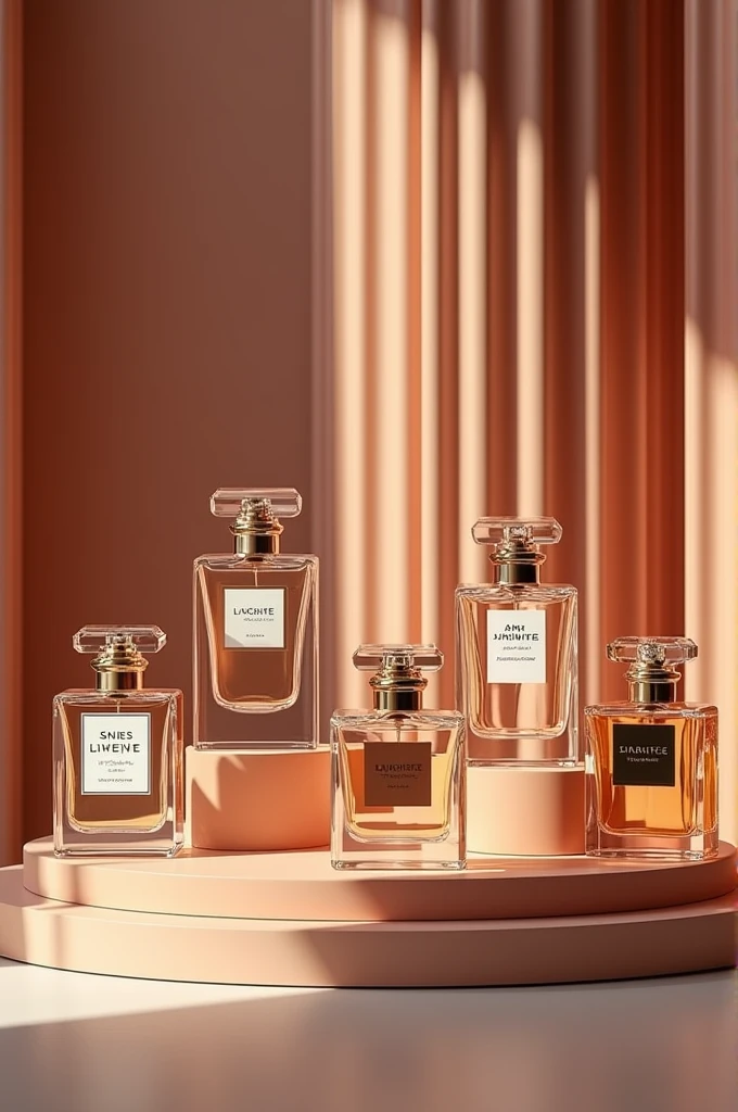 Make a shelf full of trendy perfumes (2024) super realistico