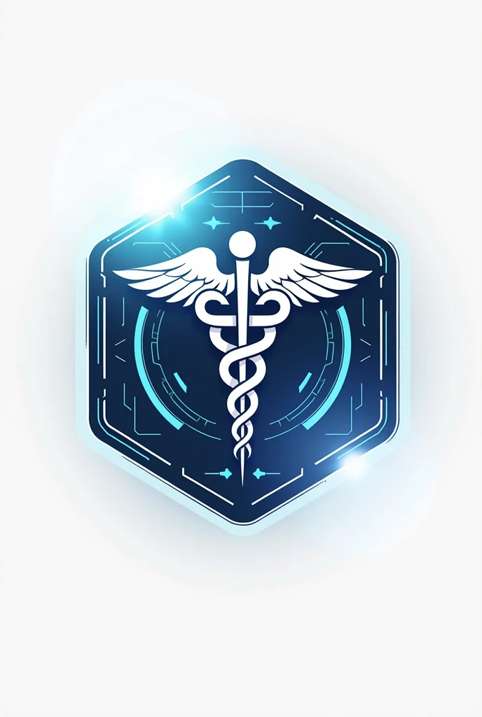 Profile logo with medical contract but with gaming theme, white background