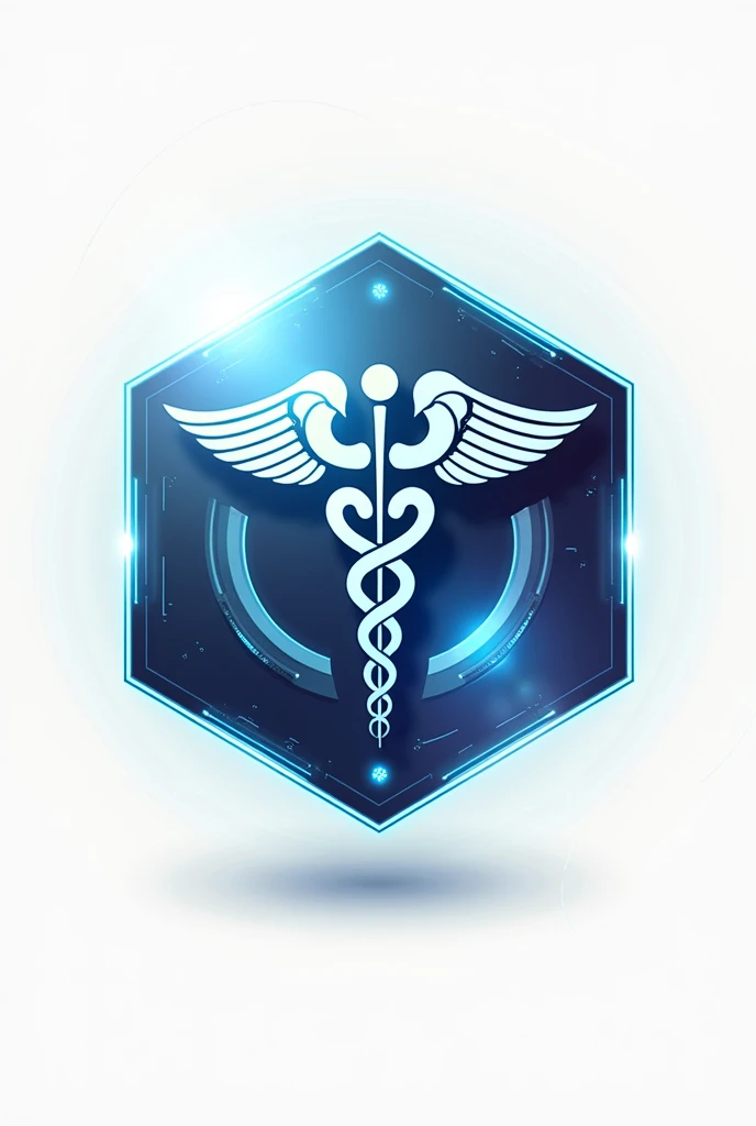 Profile logo with medical contract but with gaming theme, white background
