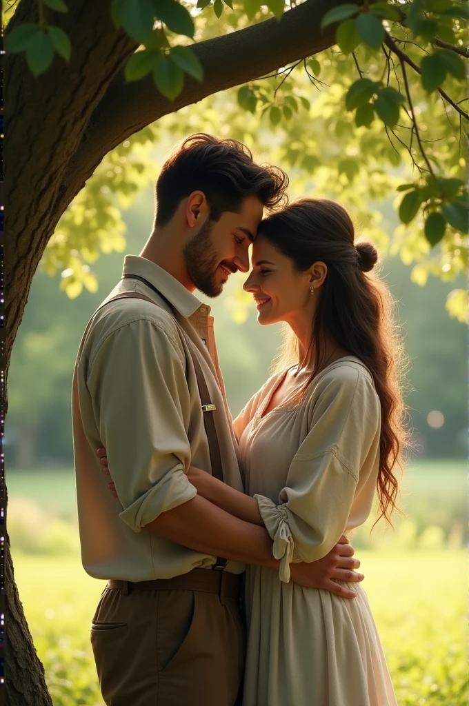 A common man with his lover under a tree hd picture
