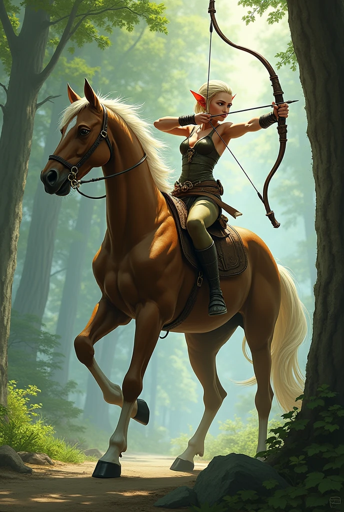 Elf Shooting Arrows, Ride a centaur and shoot arrows.