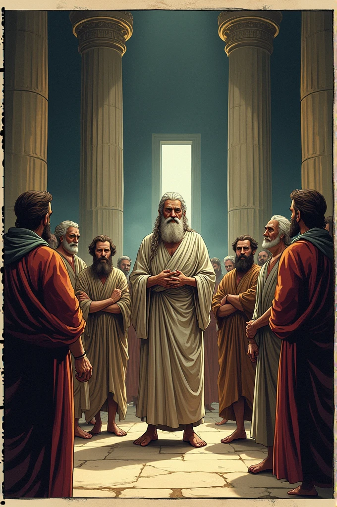 6 part comic about the death of socrates