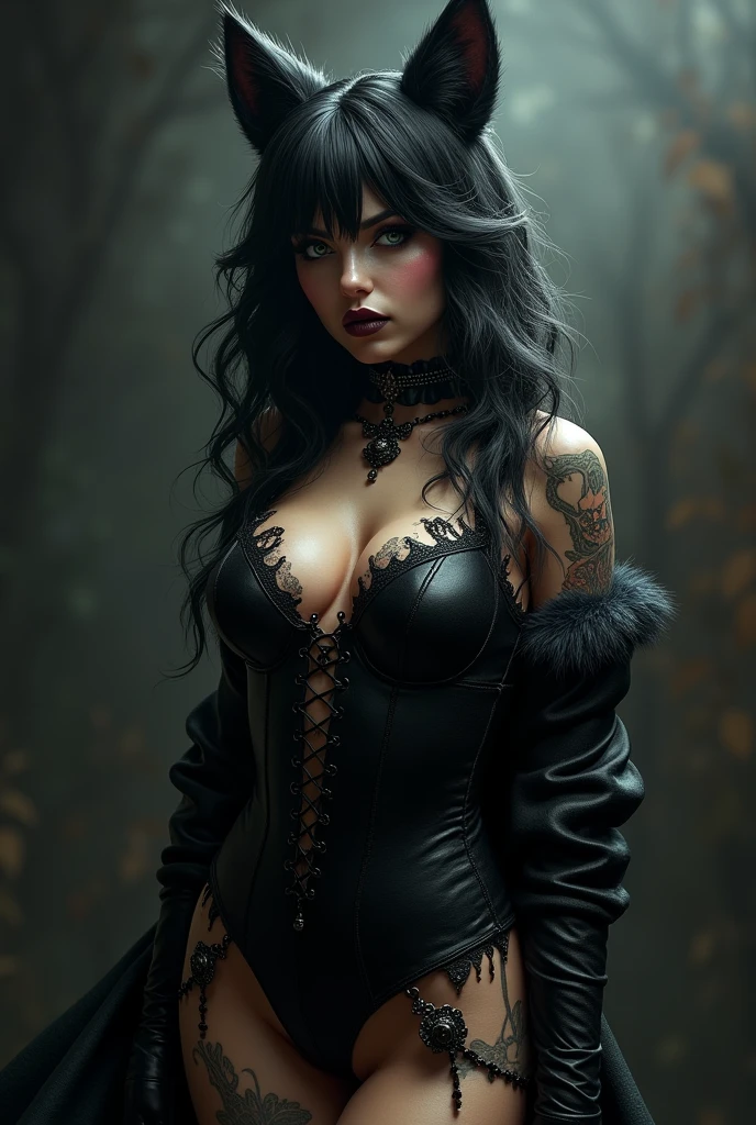 Goth furry with big boobs
