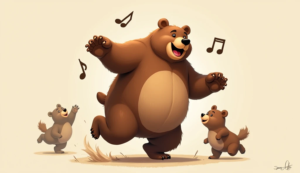 ๐ป "The bear likes to stomp, stomp, stomp,
With his big, furry feet,
He dances to the left and dances to the right,