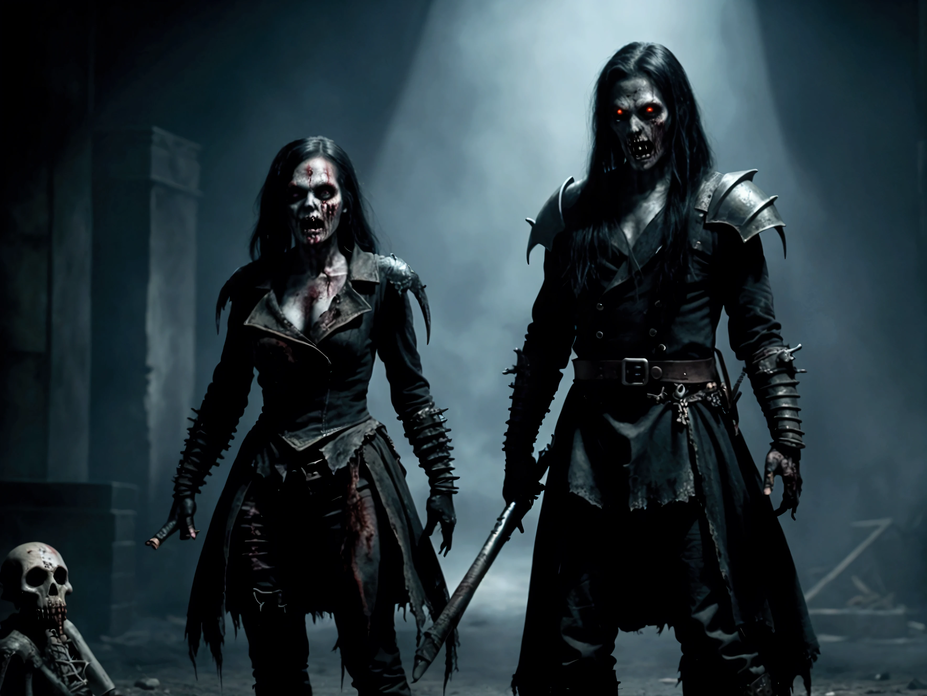 dark fantasy style zombie army