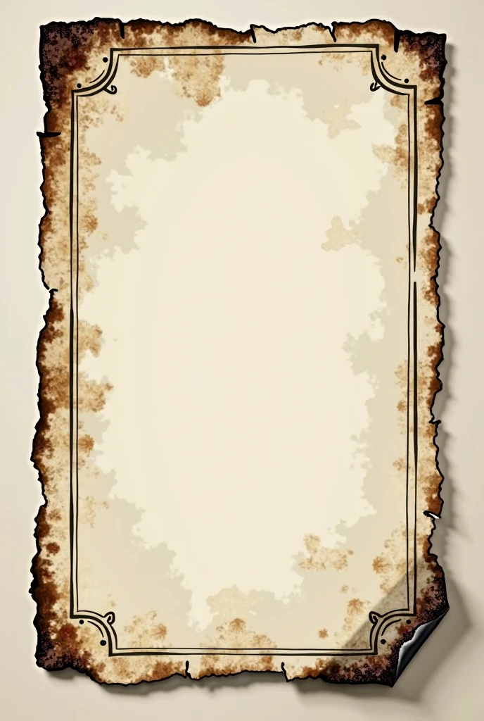 Label, label torn, notes, individual notes, dark border, vintage, blank