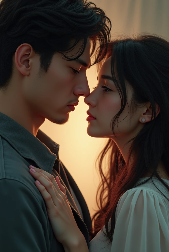 A man and a woman looking into each other&#39;s eyes 