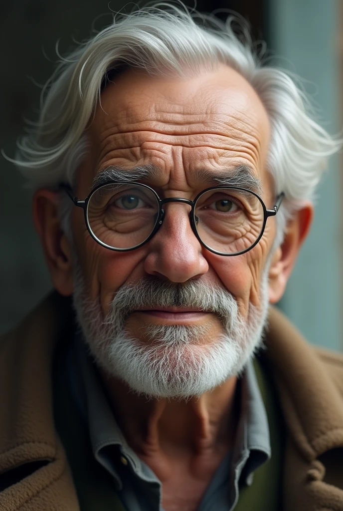 an old man with glasses 