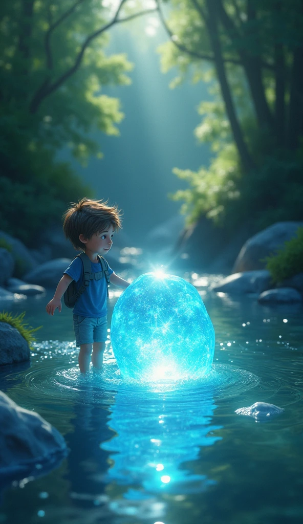 A boy named Pablo found the stone in a crystal clear river, There was a stone that shone as if it had its own light.. One day and, Instead of making a wish for yourself, He wished his sick friend would recover.