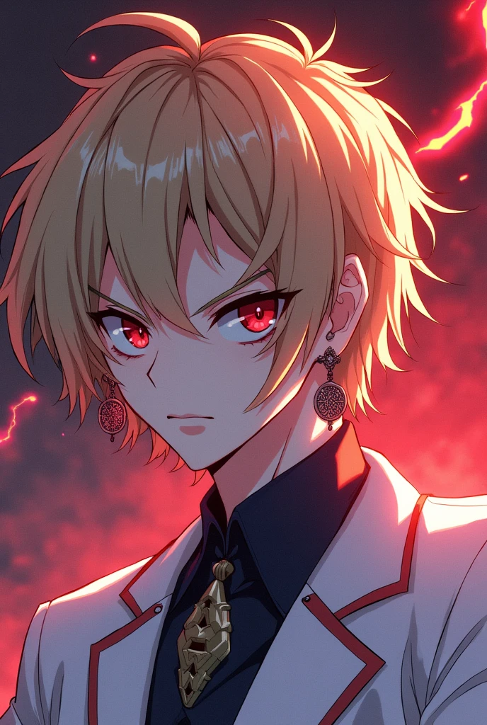 Make an art in this style of the character Kurapika Hunter x Hunter