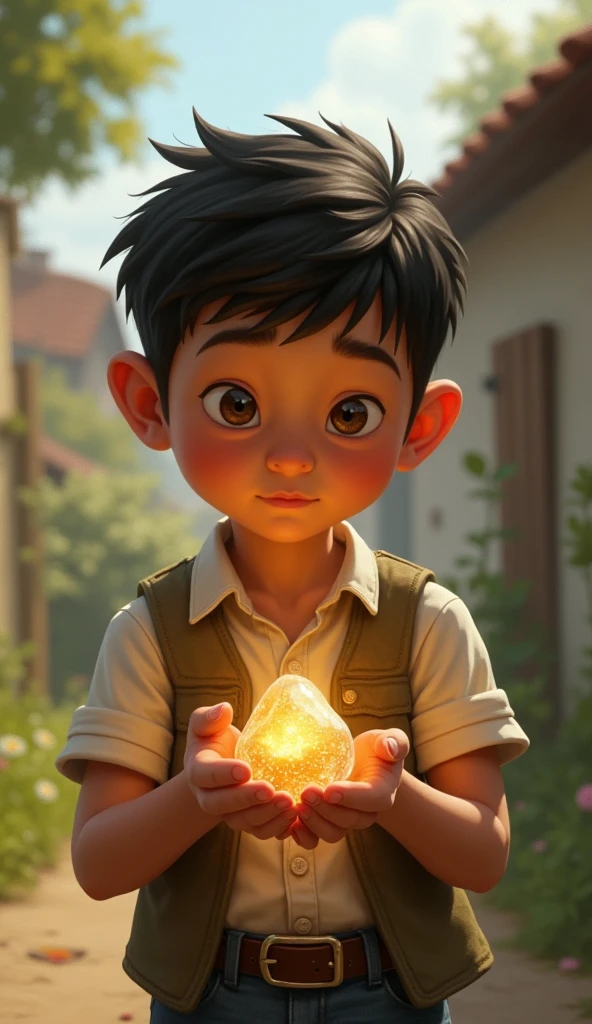 A boy named Pablo found the stone one day and, Instead of making a wish for yourself, He wished his sick friend would recover.