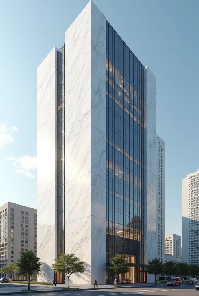  Marble facade high rise building