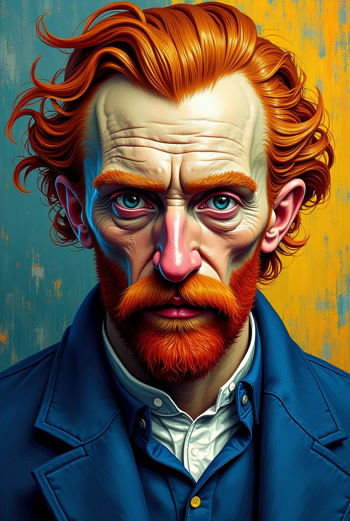 Give me a picture of Vincent van Gogh in paint 