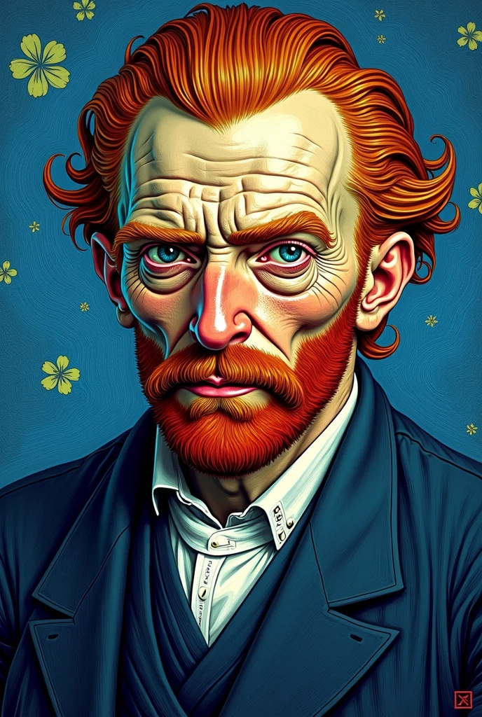 Give me a picture of Vincent van Gogh in paint