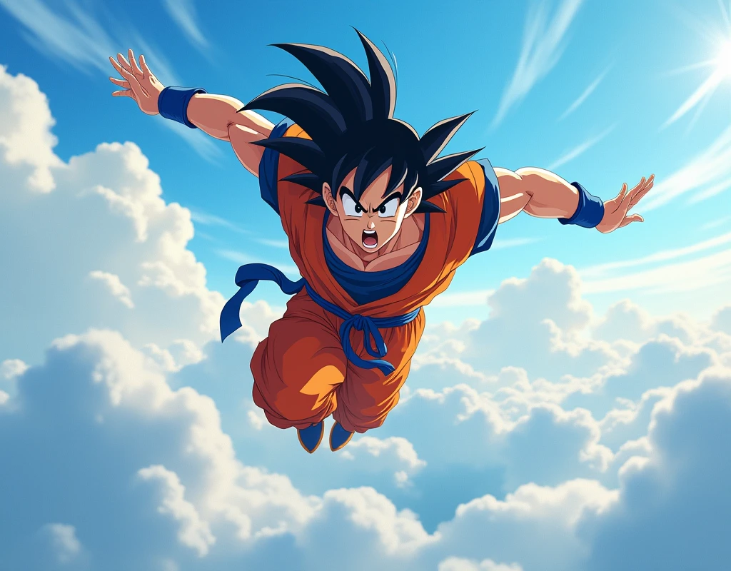 We only need one image of Goku flying in the sky